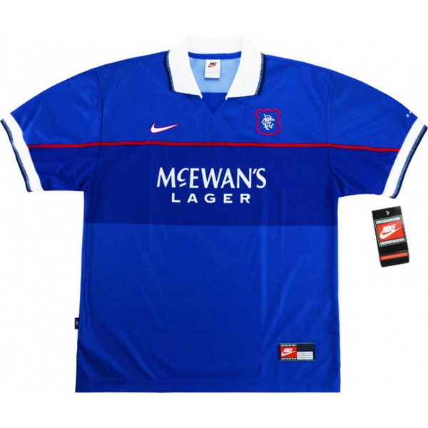 Heimtrikot Thailand Rangers Retro 1997 1999 Blau Günstige Fußballtrikots